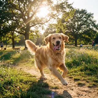 Golden Retriever running